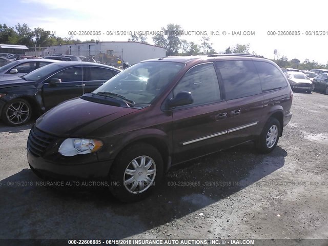 2A4GP54L67R260151 - 2007 CHRYSLER TOWN & COUNTRY TOURING MAROON photo 2