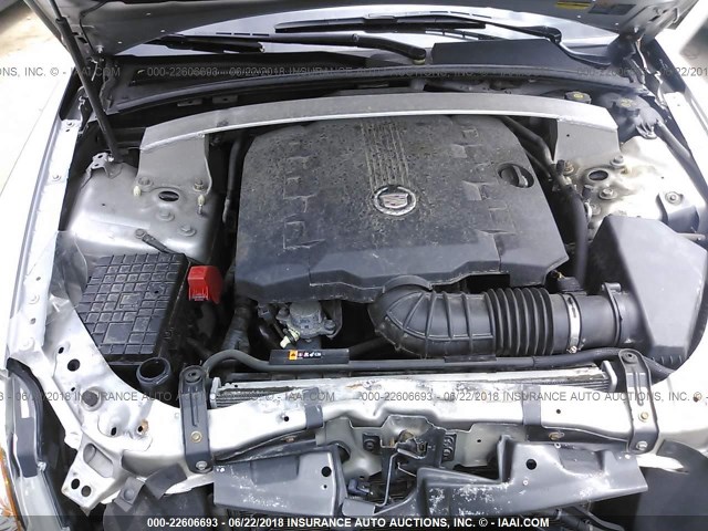 1G6DL1ED4B0105267 - 2011 CADILLAC CTS PERFORMANCE COLLECTION Серебристый фото 10