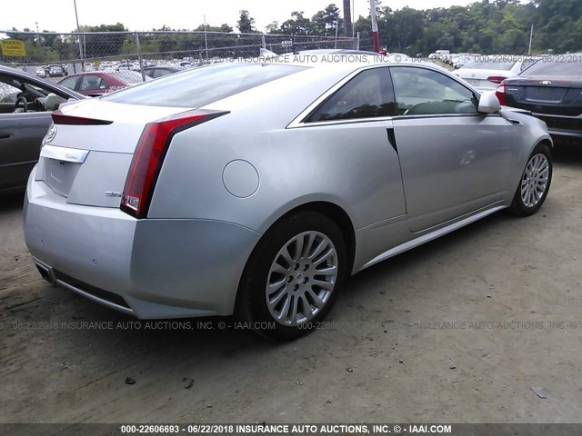 1G6DL1ED4B0105267 - 2011 CADILLAC CTS PERFORMANCE COLLECTION SILVER photo 4