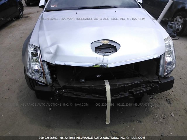 1G6DL1ED4B0105267 - 2011 CADILLAC CTS PERFORMANCE COLLECTION SILVER photo 6