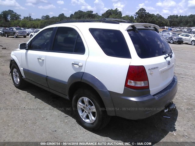 KNDJD733965637150 - 2006 KIA SORENTO EX/LX WHITE photo 3