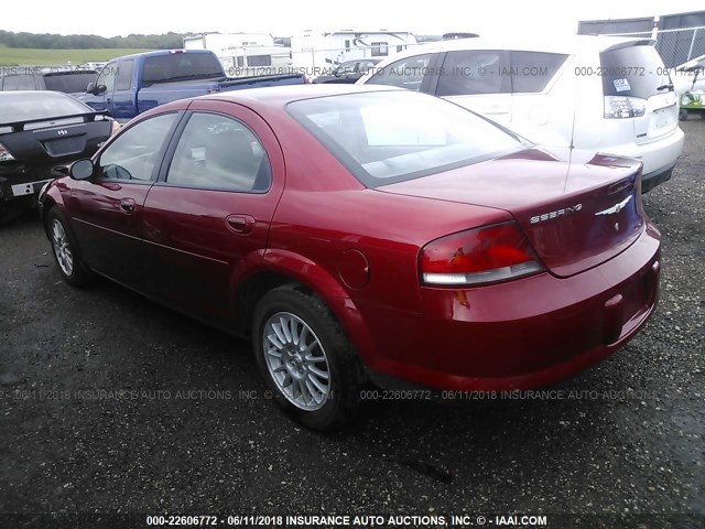 1C3EL46X25N673265 - 2005 CHRYSLER SEBRING RED photo 3