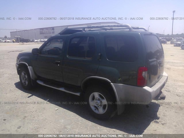 5N1ED28T71C532166 - 2001 NISSAN XTERRA XE/SE GREEN photo 3