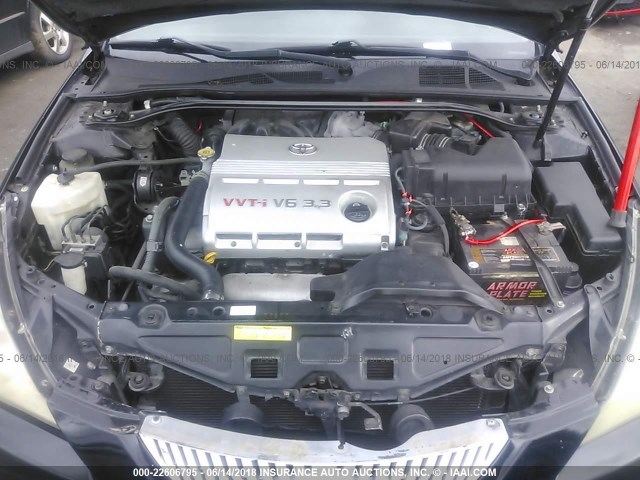 4T1CA38P24U019334 - 2004 TOYOTA CAMRY SOLARA SE/SLE შავი ფოტო 10