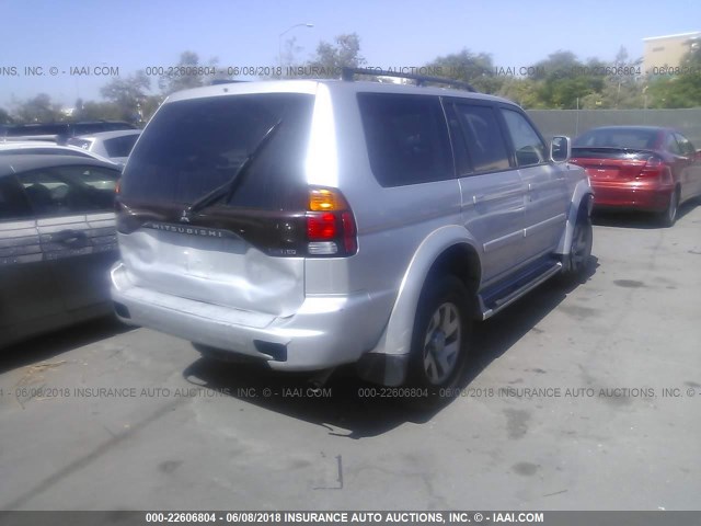 JA4LS41RX2P000832 - 2002 MITSUBISHI MONTERO SPORT LIMITED SILVER photo 4