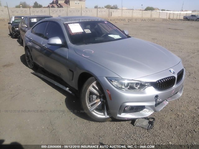 WBA4E3C33HG187387 - 2017 BMW 440I GRAN COUPE SILVER photo 1