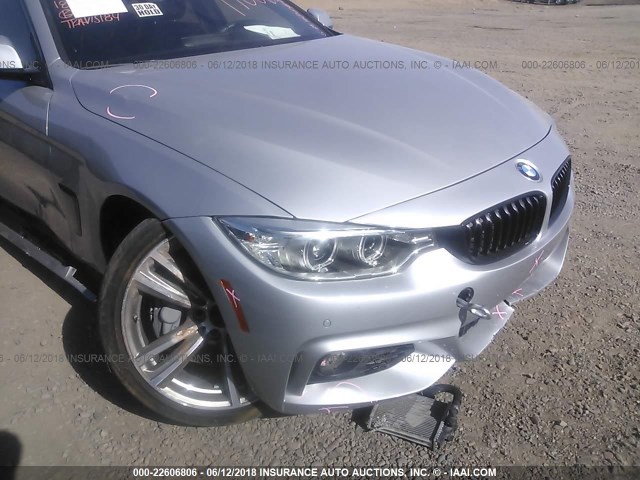 WBA4E3C33HG187387 - 2017 BMW 440I GRAN COUPE SILVER photo 6