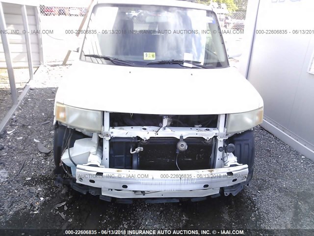 JTLKT334550202263 - 2005 TOYOTA SCION XB WHITE photo 6