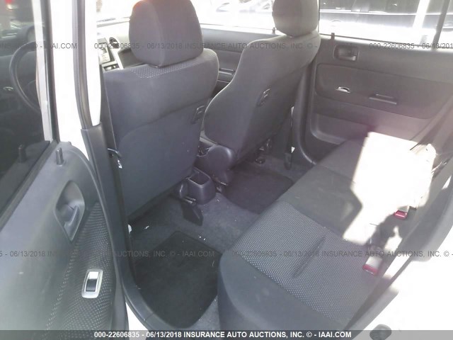 JTLKT334550202263 - 2005 TOYOTA SCION XB WHITE photo 8
