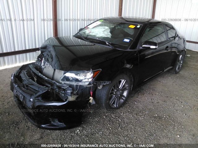 JTKJF5C7XC3041045 - 2012 TOYOTA SCION TC BLACK photo 2