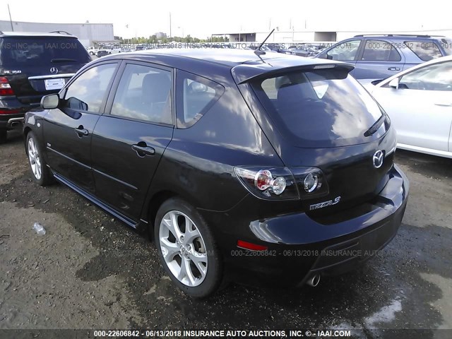 JM1BK343981106266 - 2008 MAZDA 3 HATCHBACK BLACK photo 3