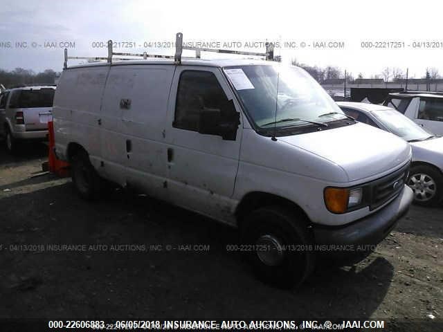 1FTNE24L76HA70774 - 2006 FORD ECONOLINE E250 VAN WHITE photo 1