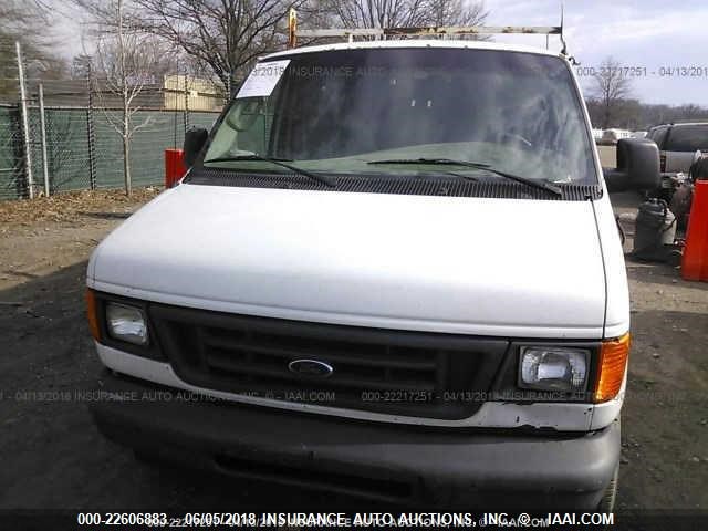 1FTNE24L76HA70774 - 2006 FORD ECONOLINE E250 VAN WHITE photo 6