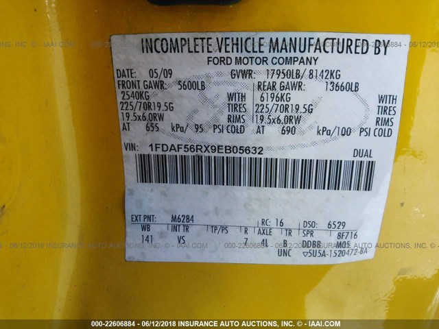 1FDAF56RX9EB05632 - 2009 FORD F550 SUPER DUTY Unknown photo 10