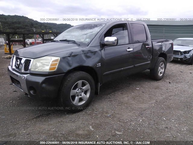 1N6AA07B34N508042 - 2004 NISSAN TITAN XE/SE/LE GRAY photo 2