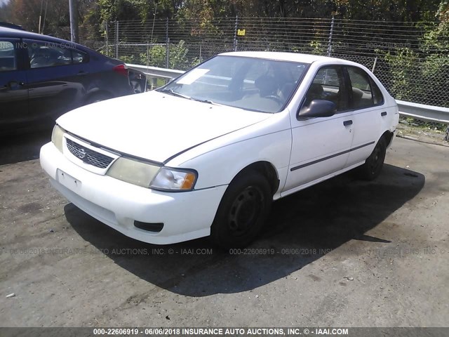 1N4AB41D9WC738576 - 1998 NISSAN SENTRA E/XE/GXE/GLE WHITE photo 2