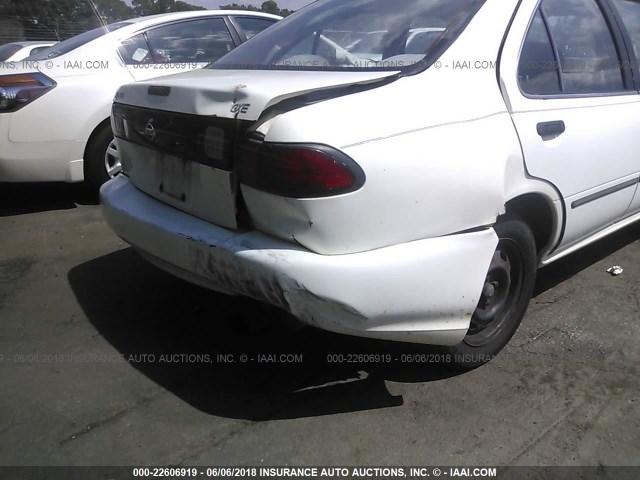 1N4AB41D9WC738576 - 1998 NISSAN SENTRA E/XE/GXE/GLE WHITE photo 6