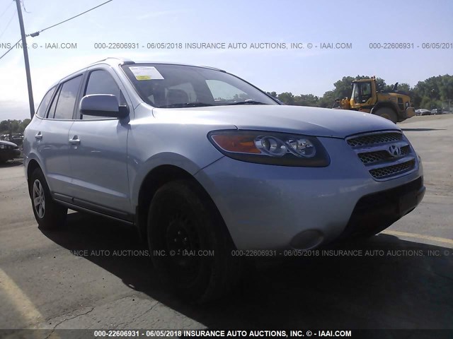 5NMSG13D37H111080 - 2007 HYUNDAI SANTA FE GLS BLUE photo 1