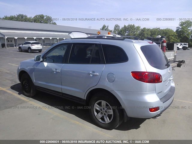 5NMSG13D37H111080 - 2007 HYUNDAI SANTA FE GLS BLUE photo 3