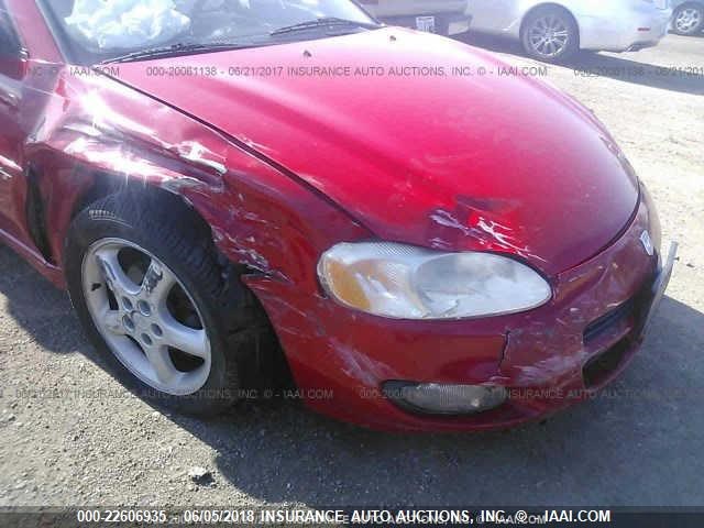 4B3AG52H41E123918 - 2001 DODGE STRATUS R/T RED photo 6