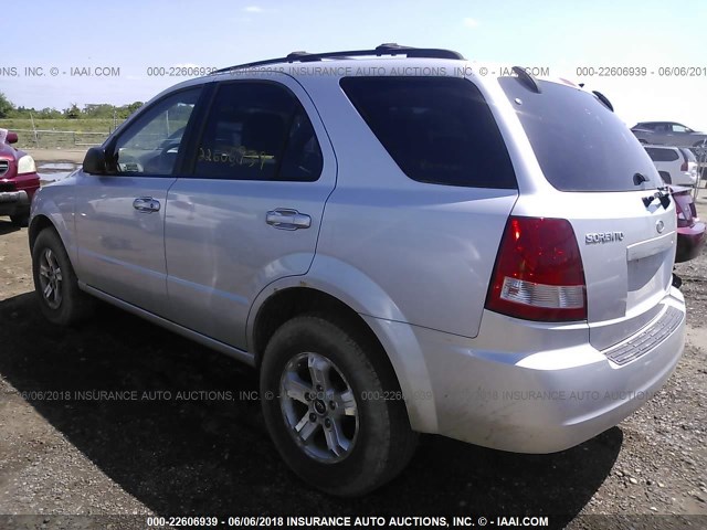 KNDJC733955366981 - 2005 KIA SORENTO EX/LX SILVER photo 3