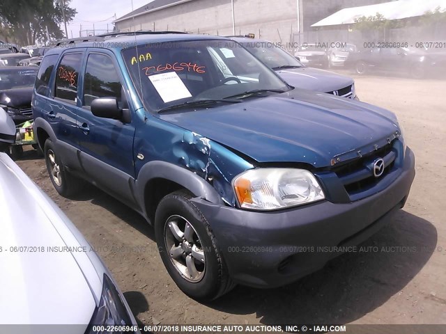 4F2YZ02Z65KM01746 - 2005 MAZDA TRIBUTE I TEAL photo 1