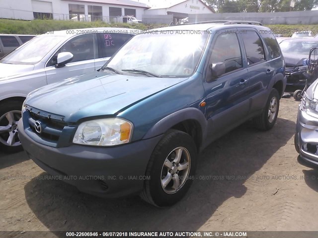 4F2YZ02Z65KM01746 - 2005 MAZDA TRIBUTE I TEAL photo 2