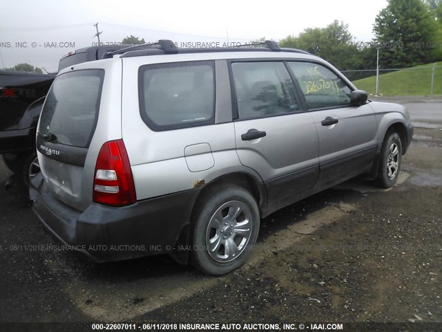 JF1SG63695H753192 - 2005 SUBARU FORESTER 2.5X GRAY photo 4