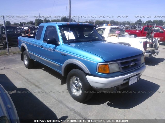 1FTCR15X0TPA39875 - 1996 FORD RANGER SUPER CAB BLUE photo 1