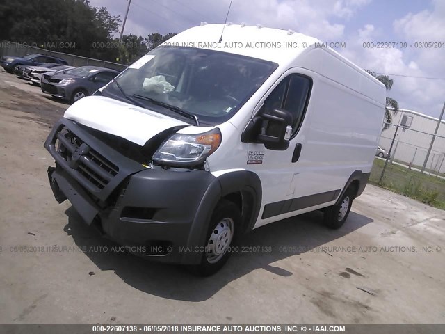 3C6TRVBG8JE103676 - 2018 RAM PROMASTER 1500 1500 HIGH WHITE photo 2