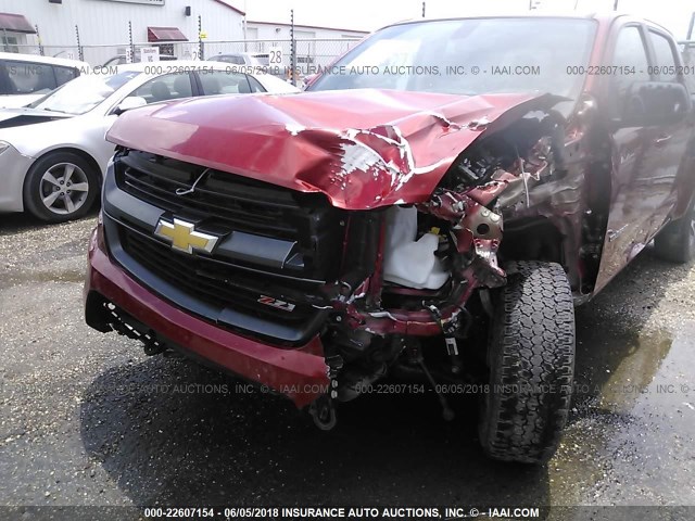 1GCGSDE39G1104204 - 2016 CHEVROLET COLORADO Z71 BURGUNDY photo 5