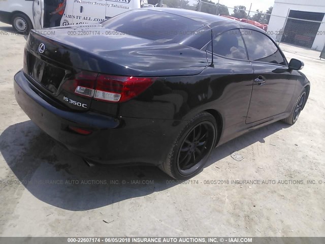 JTHFE2C20D2509163 - 2013 LEXUS IS 350 BLACK photo 4