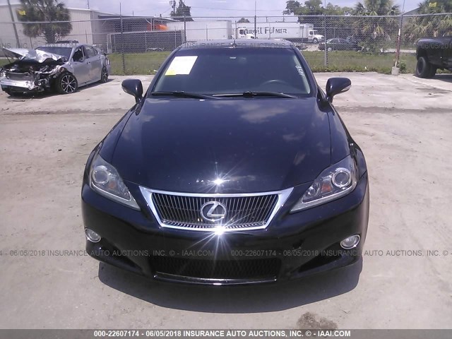 JTHFE2C20D2509163 - 2013 LEXUS IS 350 BLACK photo 6