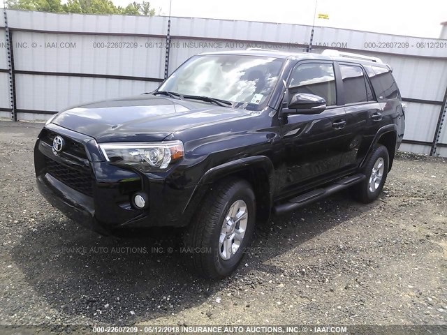 JTEBU5JR2J5540568 - 2018 TOYOTA 4RUNNER SR5 PREM/LTDL/TRAIL/TRD BLACK photo 2