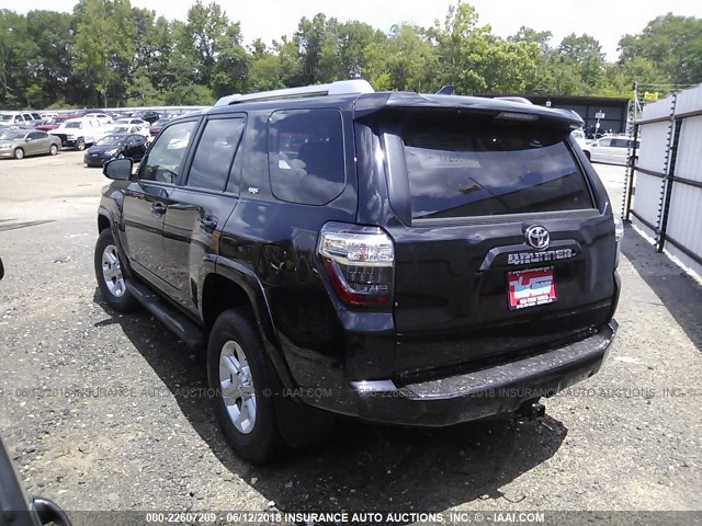 JTEBU5JR2J5540568 - 2018 TOYOTA 4RUNNER SR5 PREM/LTDL/TRAIL/TRD BLACK photo 3