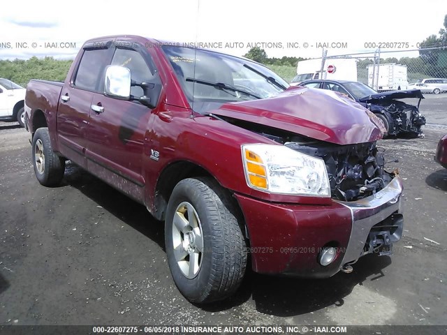 1N6AA07B14N577280 - 2004 NISSAN TITAN XE/SE/LE RED photo 1