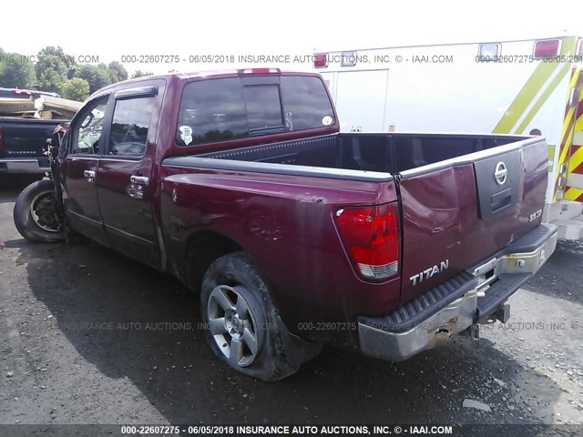 1N6AA07B14N577280 - 2004 NISSAN TITAN XE/SE/LE RED photo 3