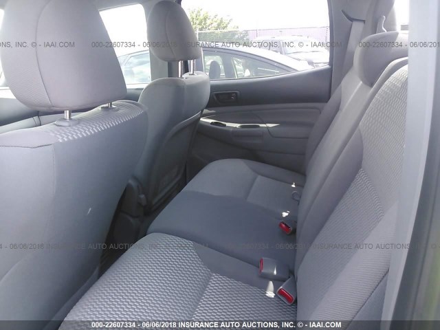 5TFJU4GN9FX070677 - 2015 TOYOTA TACOMA DOUBLE CAB PRERUNNER SILVER photo 8