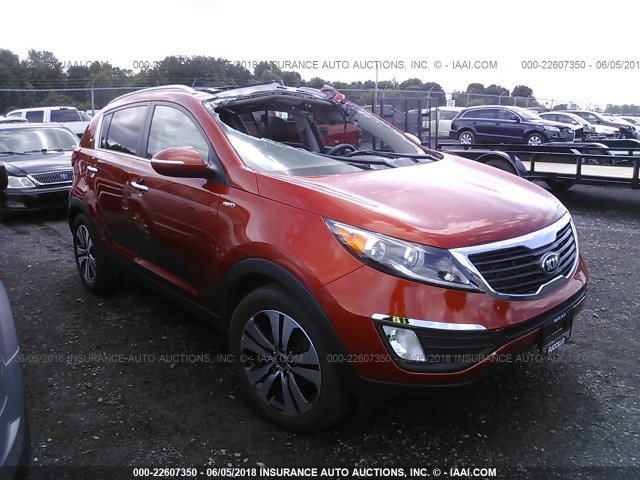 KNDPCCA26D7359874 - 2013 KIA SPORTAGE EX ORANGE photo 1