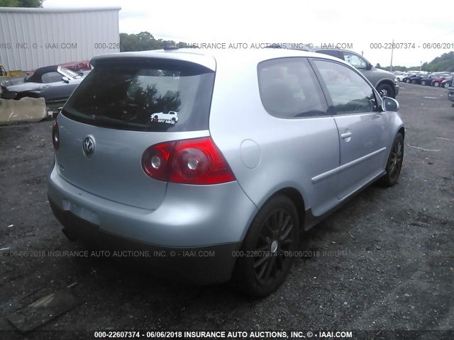 WVWEV71K87W089260 - 2007 VOLKSWAGEN NEW GTI SILVER photo 4