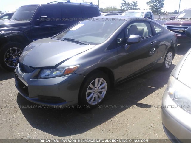 2HGFG3B85CH517032 - 2012 HONDA CIVIC EX GRAY photo 2