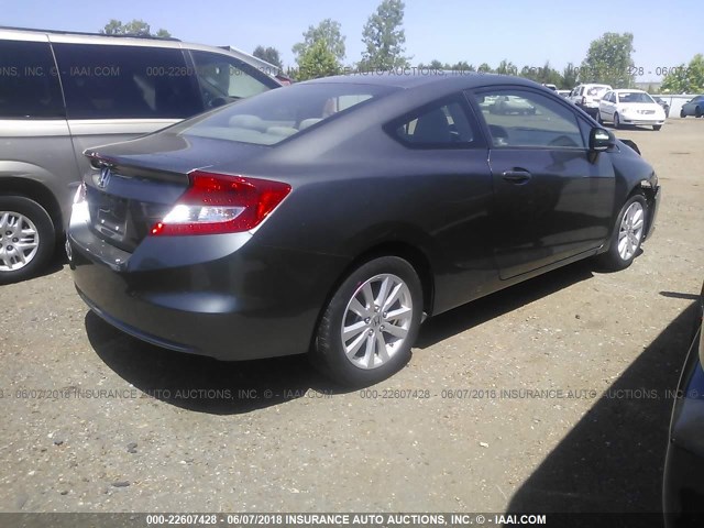 2HGFG3B85CH517032 - 2012 HONDA CIVIC EX GRAY photo 4