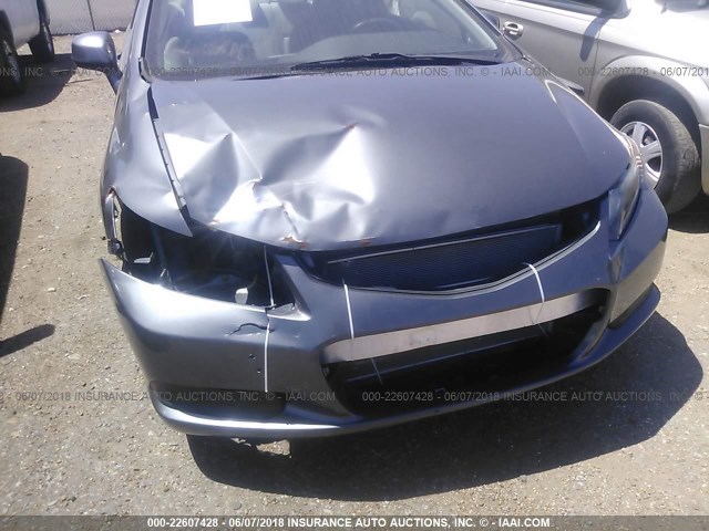 2HGFG3B85CH517032 - 2012 HONDA CIVIC EX GRAY photo 6