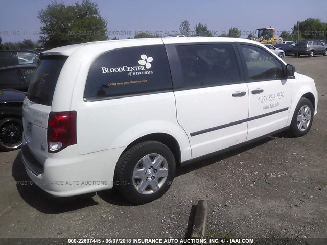 2C4RDGAGXCR371662 - 2012 DODGE RAM VAN WHITE photo 4