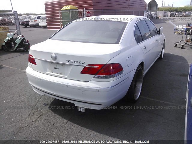 WBAHN83506DT31802 - 2006 BMW 750 LI WHITE photo 4