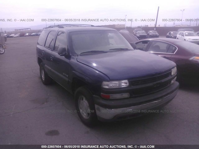 1GNEC13T31R207494 - 2001 CHEVROLET TAHOE C1500 BLUE photo 1