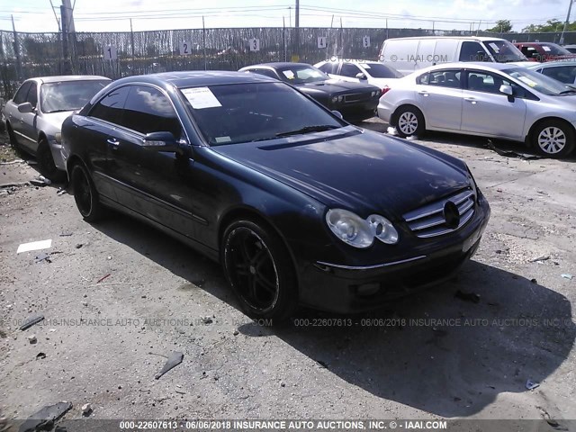 WDBTJ56HX6F198496 - 2006 MERCEDES-BENZ CLK 350 BLACK photo 1