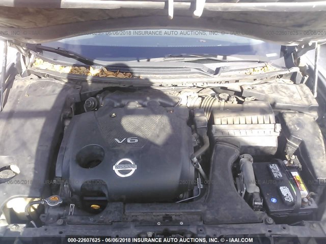 1N4AA51E69C847454 - 2009 NISSAN MAXIMA S/SV SILVER photo 10