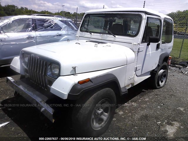 2J4FY19P4NJ557315 - 1992 JEEP WRANGLER / YJ S WHITE photo 2