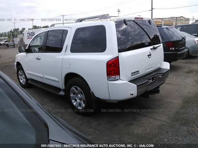 5N1AA08B54N702374 - 2004 NISSAN ARMADA SE/LE WHITE photo 3